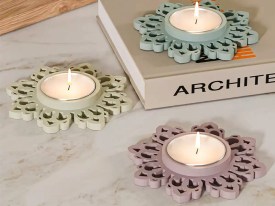 Molde silicona porta vela copo de nieve